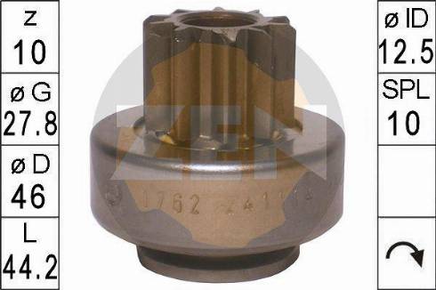 Messmer ZN1762 - Zobrats, Starteris www.autospares.lv