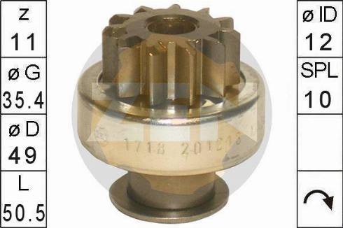 Messmer ZN1718 - Zobrats, Starteris www.autospares.lv