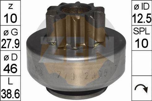 Messmer ZN1779 - Pinion, bendix, starter www.autospares.lv