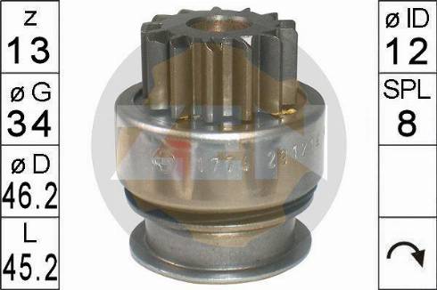 Messmer ZN1774 - Zobrats, Starteris www.autospares.lv