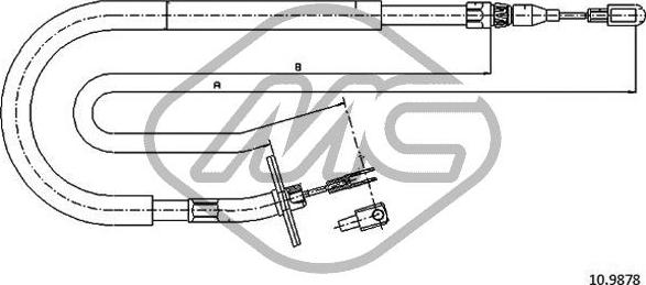 Metalcaucho 80966 - Trose, Stāvbremžu sistēma www.autospares.lv