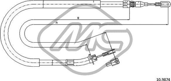 Metalcaucho 80962 - Trose, Stāvbremžu sistēma www.autospares.lv