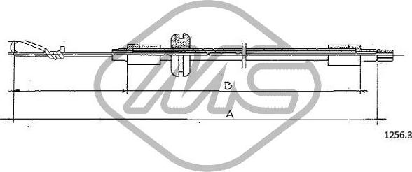 Metalcaucho 81595 - Motora pārsega slēdzenes trose www.autospares.lv