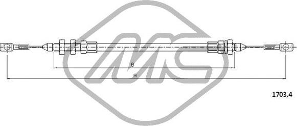 Metalcaucho 81524 - Akseleratora trose www.autospares.lv