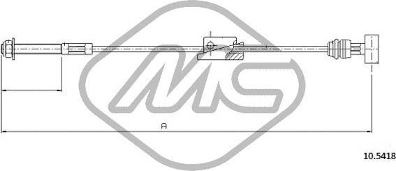 Metalcaucho 81836 - Trose, Stāvbremžu sistēma www.autospares.lv