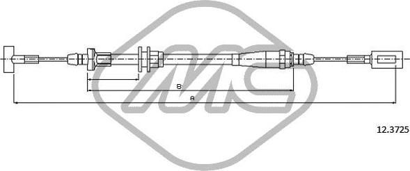 Metalcaucho 81395 - Trose, Stāvbremžu sistēma www.autospares.lv