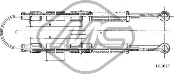 Metalcaucho 83243 - Trose, Stāvbremžu sistēma www.autospares.lv