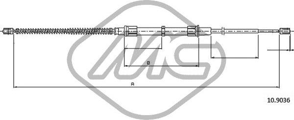 Metalcaucho 83286 - Trose, Stāvbremžu sistēma www.autospares.lv