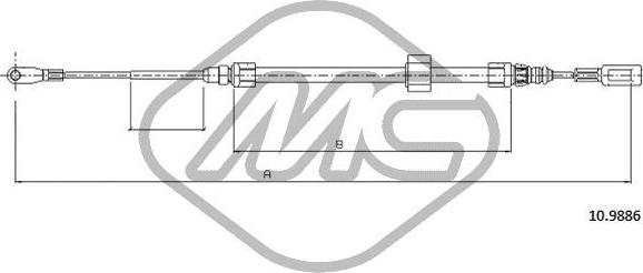 Metalcaucho 83751 - Trose, Stāvbremžu sistēma www.autospares.lv