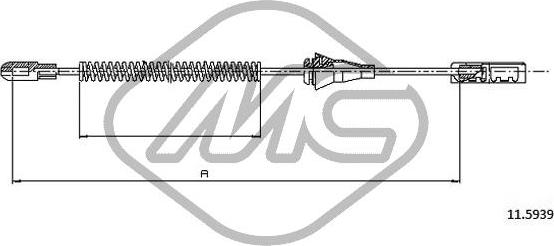 Metalcaucho 82545 - Trose, Stāvbremžu sistēma www.autospares.lv