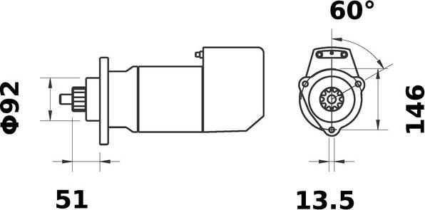 METAL LEVE MS 568 - Starteris autospares.lv