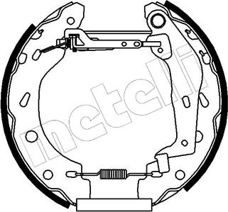 Metelli 51-0162 - Комплект тормозных колодок, барабанные www.autospares.lv