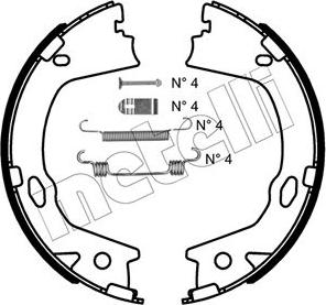 Metelli 53-0499K - Bremžu loku kompl., Stāvbremze www.autospares.lv