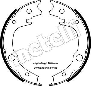 Metelli 53-0443 - Brake Shoe Set, parking brake www.autospares.lv