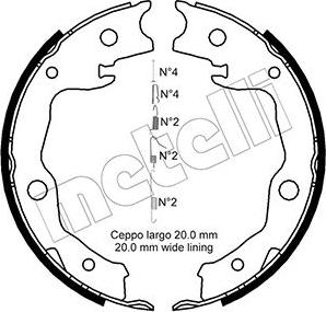 Metelli 53-0450K - Bremžu loku kompl., Stāvbremze www.autospares.lv