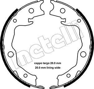 Metelli 53-0450 - Brake Shoe Set, parking brake www.autospares.lv