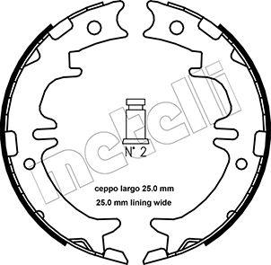 Metelli 53-0439 - Комплект тормозов, ручник, парковка www.autospares.lv