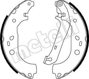 Metelli 53-0142 - Комплект тормозных колодок, барабанные www.autospares.lv