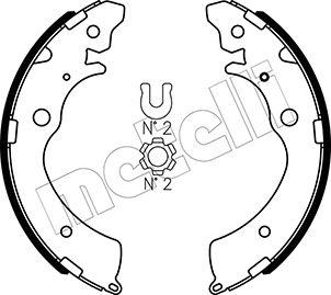 Metelli 53-0154 - Комплект тормозных колодок, барабанные www.autospares.lv