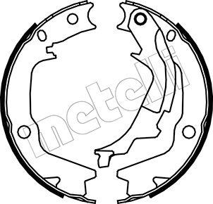 Metelli 53-0186 - Brake Shoe Set, parking brake www.autospares.lv