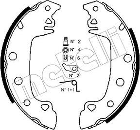 Metelli 53-0340K - Brake Shoe Set www.autospares.lv