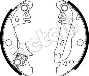 Metelli 53-0339Y - Brake Shoe Set www.autospares.lv