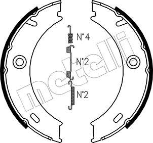 Metelli 53-0240K - Brake Shoe Set, parking brake www.autospares.lv