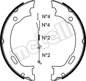 Metelli 53-0242K - Bremžu loku kompl., Stāvbremze www.autospares.lv