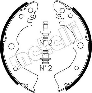 Metelli 53-0281 - Brake Shoe Set www.autospares.lv