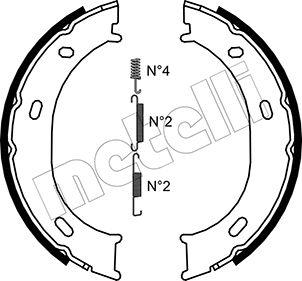 Metelli 53-0239K - Bremžu loku kompl., Stāvbremze www.autospares.lv