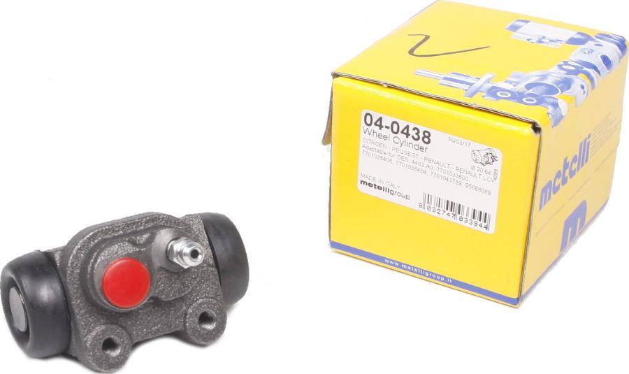 Metelli 04-0438 - Riteņa bremžu cilindrs autospares.lv