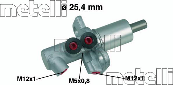 Metelli 05-0458 - Главный тормозной цилиндр www.autospares.lv