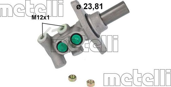 Metelli 05-0545 - Главный тормозной цилиндр www.autospares.lv