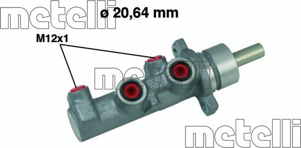 Metelli 05-0644 - Galvenais bremžu cilindrs www.autospares.lv