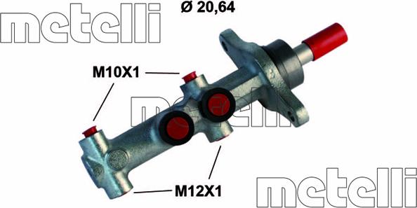 Metelli 05-0864 - Galvenais bremžu cilindrs www.autospares.lv