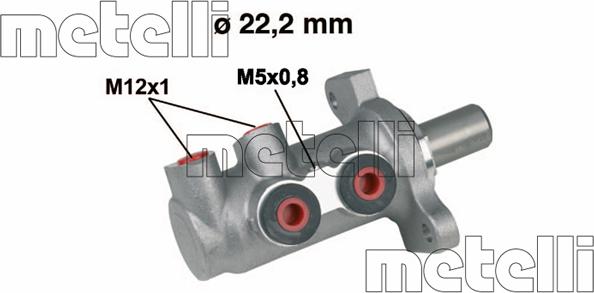 Metelli 05-0294 - Galvenais bremžu cilindrs www.autospares.lv