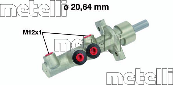 Metelli 05-0741 - Galvenais bremžu cilindrs www.autospares.lv