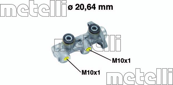 Metelli 05-0760 - Galvenais bremžu cilindrs www.autospares.lv