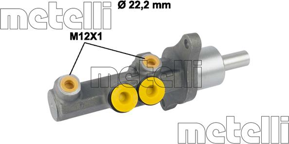 Metelli 05-0720 - Galvenais bremžu cilindrs www.autospares.lv