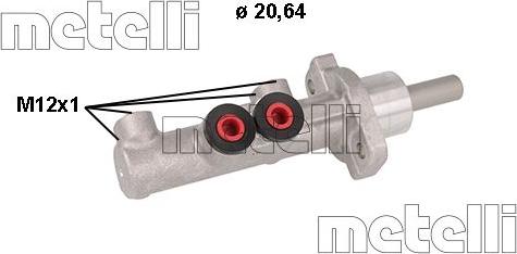 Metelli 05-1118 - Galvenais bremžu cilindrs www.autospares.lv