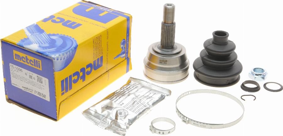 Metelli 15-1096 - Шарнирный комплект, ШРУС, приводной вал www.autospares.lv