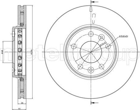 Metelli 23-0942C - Bremžu diski www.autospares.lv