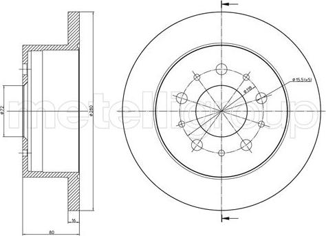 Metelli 23-0952C - Bremžu diski autospares.lv