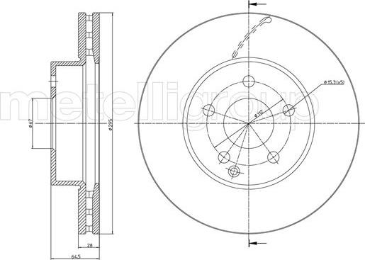 Metelli 23-0935C - Bremžu diski www.autospares.lv