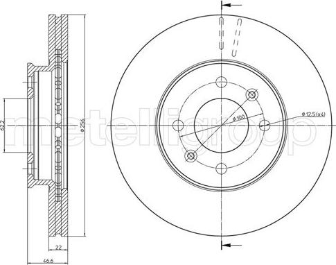 Metelli 23-0930C - Bremžu diski www.autospares.lv