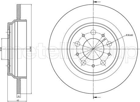 Metelli 23-0973C - Bremžu diski www.autospares.lv