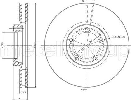 Metelli 23-0459 - Bremžu diski www.autospares.lv