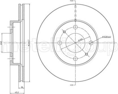 Metelli 23-0456 - Bremžu diski www.autospares.lv