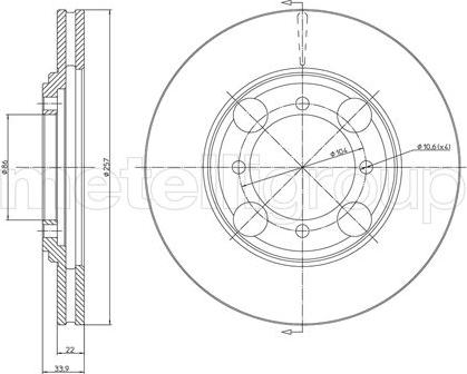 Metelli 23-0405 - Bremžu diski www.autospares.lv