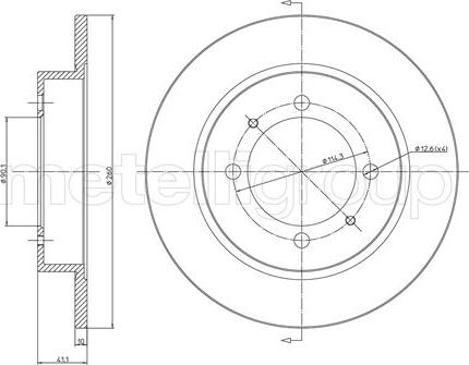 Metelli 23-0434C - Brake Disc www.autospares.lv